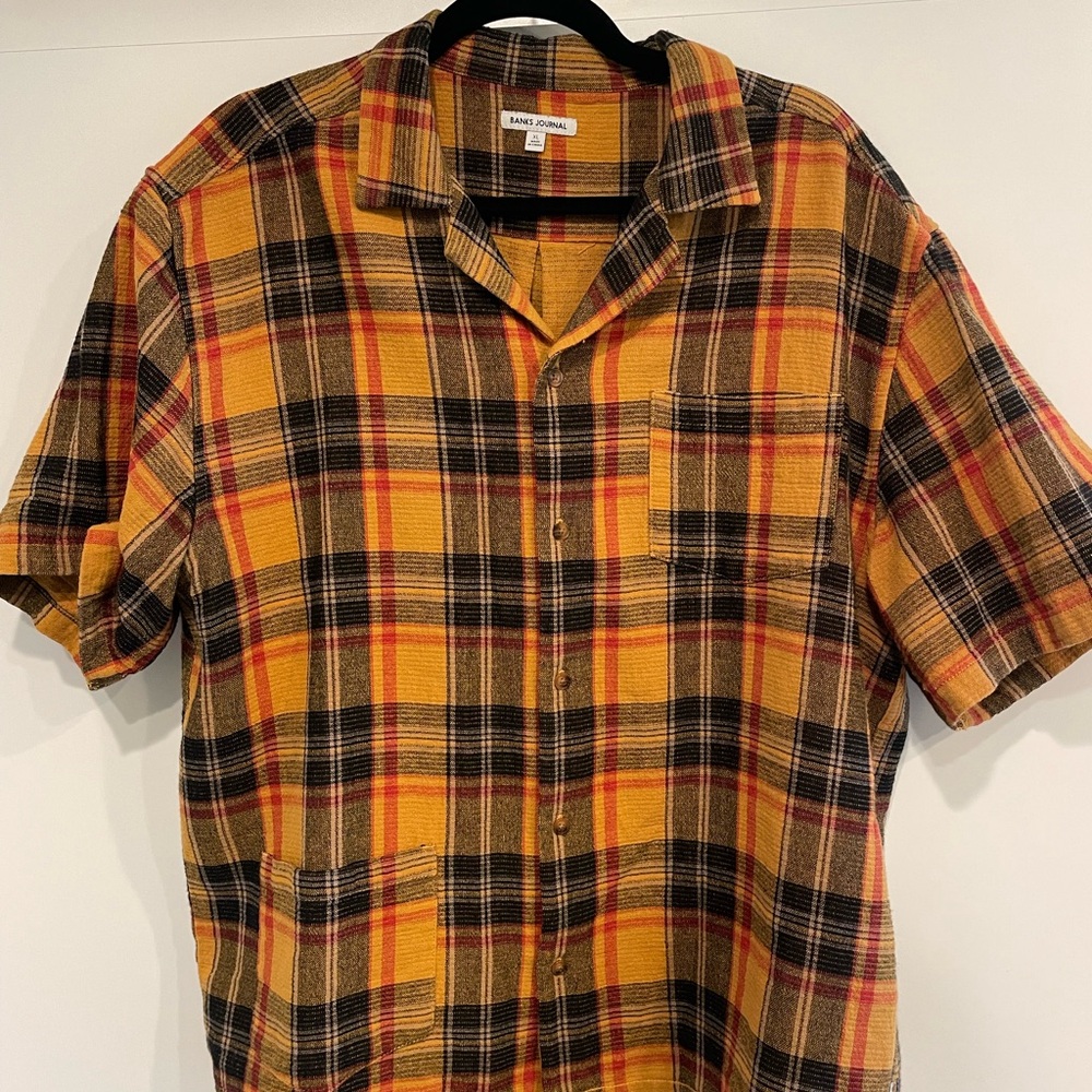 Banks Journal Men's Plaid Shirt - Yellow and Black